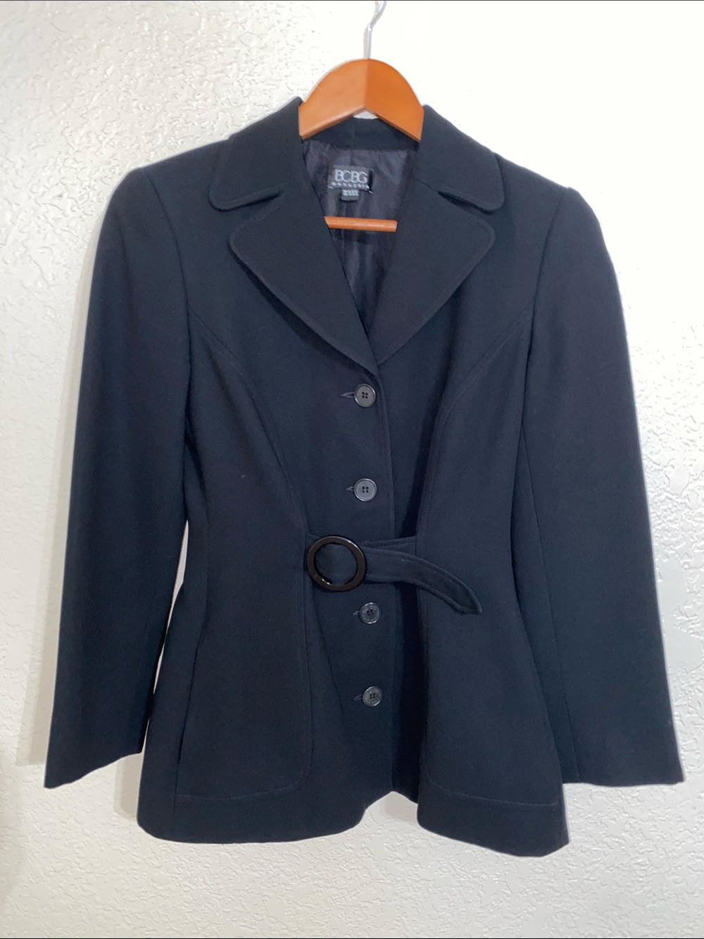 BCBG Black Belted Blazer
